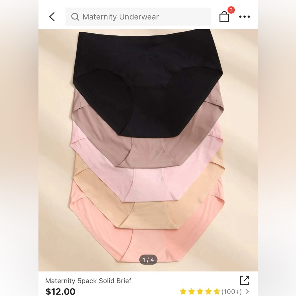 Large maternity underwear- brand new, not my size ( didn’t even try them on)
